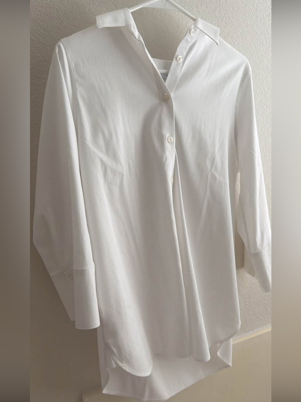 Chico’s Classic White No-Iron 3/4 Sleeve Button-Up Shirt